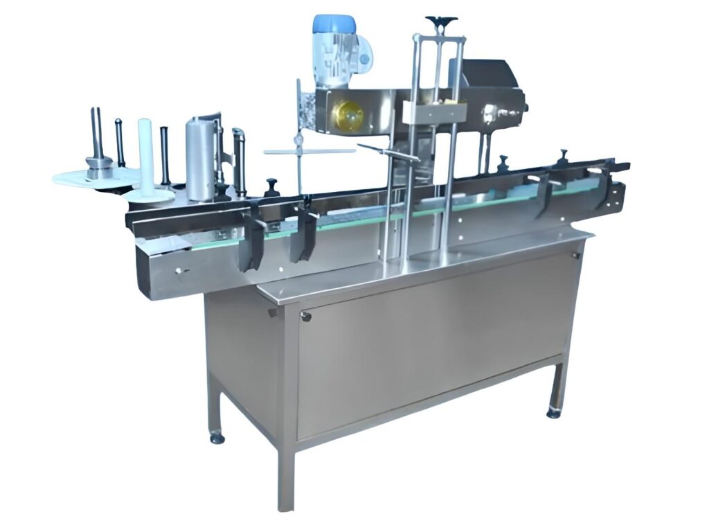 Square bottle labeling machine