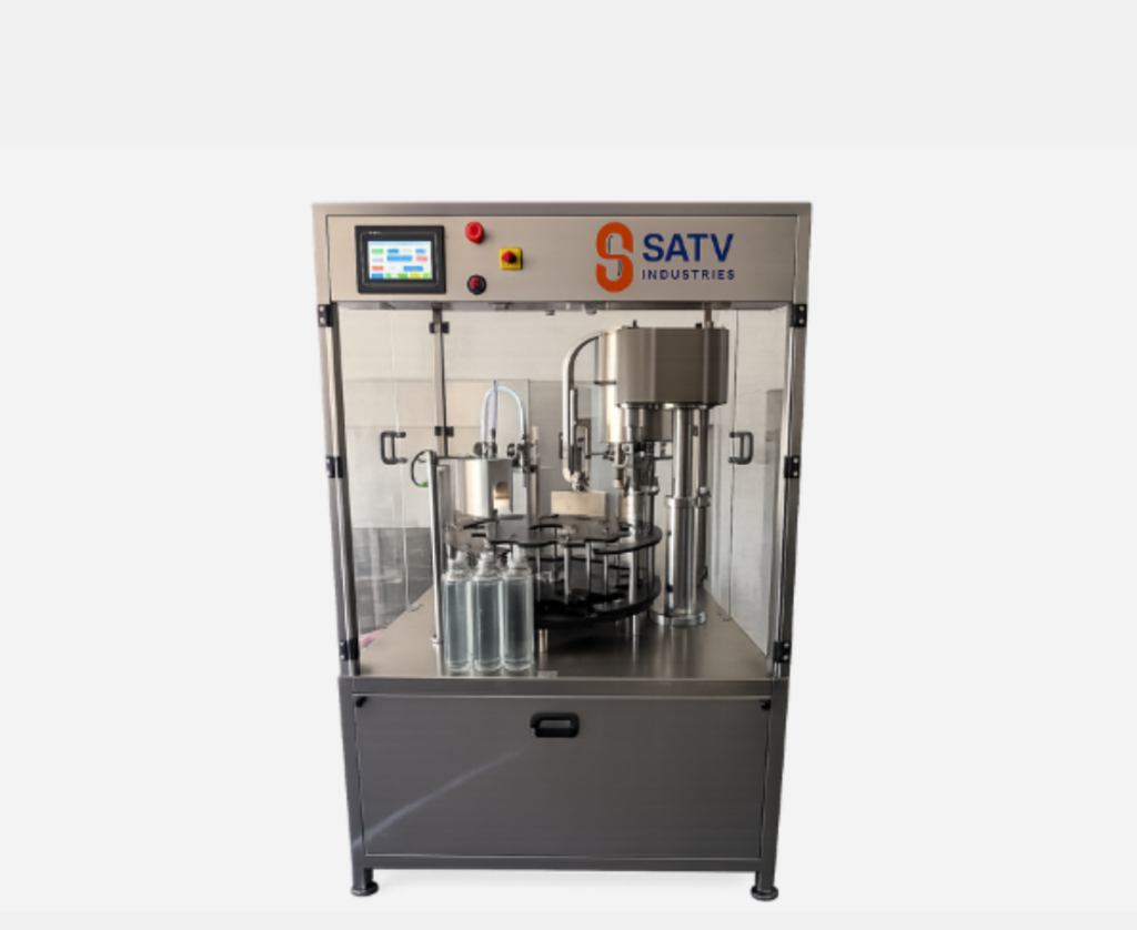 Rotary bottle filling & capping machine